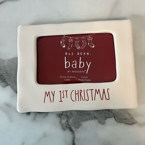 Rae Dunn White and Red Baby Frame